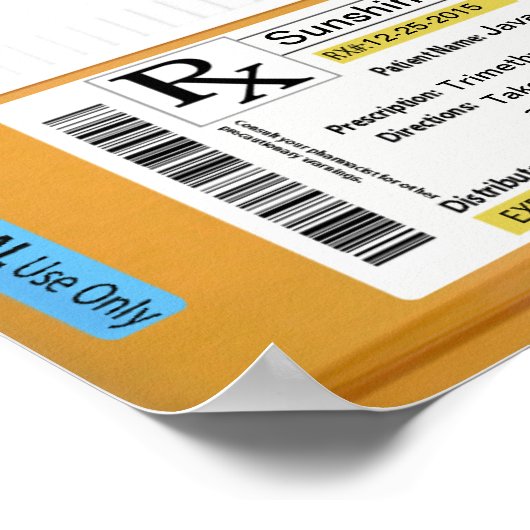 処方箋おもしろい用コーヒーRX ポスター (角)