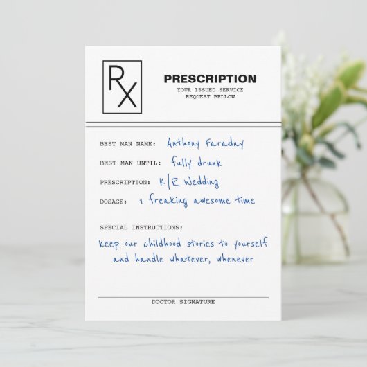 処方箋おもしろい製造業者 招待状 (スタンド正面)