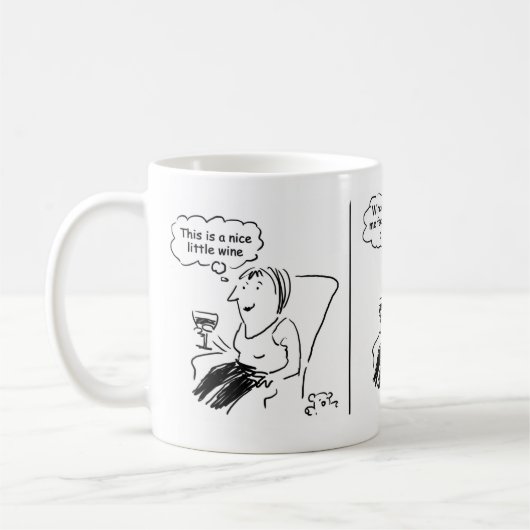 処方箋でワインがもらえるのかしら コーヒーマグカップ (左)