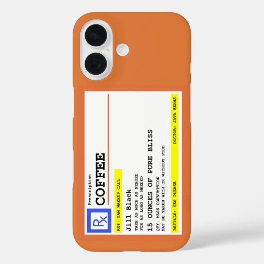 処方箋コおもしろいーヒパーソナライズされた Case-Mate iPhoneケース (裏面)