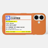 処方箋コおもしろいーヒパーソナライズされた Case-Mate iPhoneケース (裏面 (横))