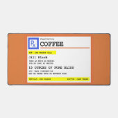 処方箋コパーソナライズされたーヒおもしろい デスクマット (正面)