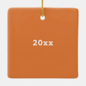 処方箋コーヒースクエアパーソナライズされた セラミックオーナメント (裏面)