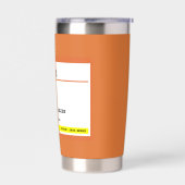 処方箋コーヒースクエアパーソナライズされた 保温保冷タンブラー (左面)