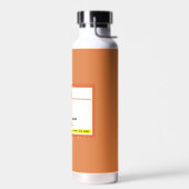 処方箋コーヒーラベルパーソナライズされた ウォーターボトル (左面)