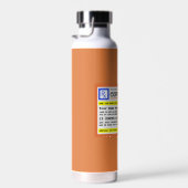 処方箋コーヒーラベルパーソナライズされた ウォーターボトル (右面)