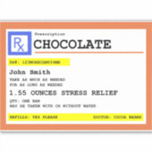 処方箋チョコおもしろいパーソナライズされたシール シール (正面)