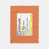 処方箋チョコカスタマイズおもしろいラ   フリースブランケット (正面)