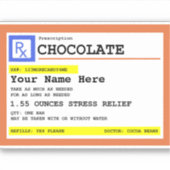 処方箋チョコパーソナライズされたレート シール (正面)