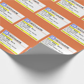 処方箋チョコパーソナライズされたレート ラッピングペーパー (角)