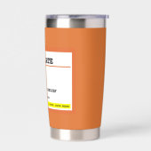 処方箋チョコパーソナライズされたレート 保温保冷タンブラー (左面)