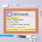処方箋チョコパーソナライズされたレート 薄葉紙 (クラフト)