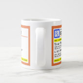 処方箋チョコレートカスタマイズ可能な名前    ジャンボコーヒーマグカップ (裏面)