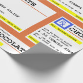 処方箋チョコレートパターユーモアのあるン ラッピングペーパー (角)