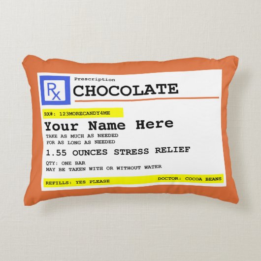 処方箋チョコレート アクセントクッション (正面)