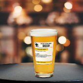 処方箋パーソナライズされた用ビールの名称 タンブラーグラス