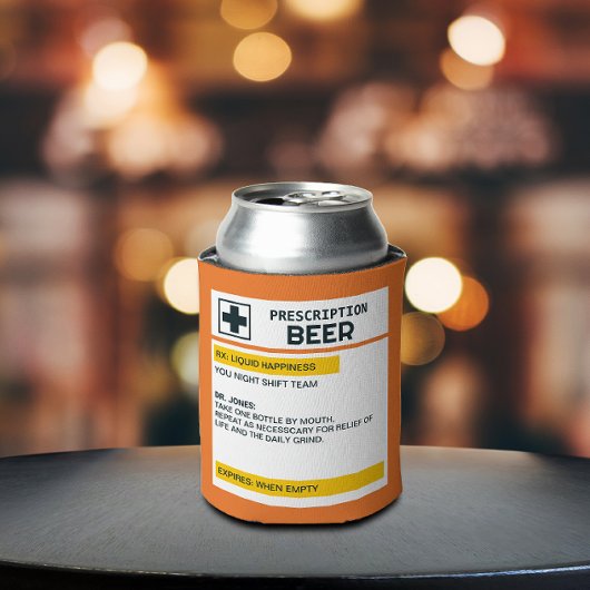 処方箋パーソナライズされた用ビールの名称 缶クーラー