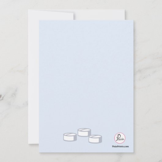 処方箋ボトル薬剤師卒業証書 招待状 (裏面)