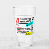 処方箋マルガリタおもしろい警告ラベル タンブラーグラス (正面)