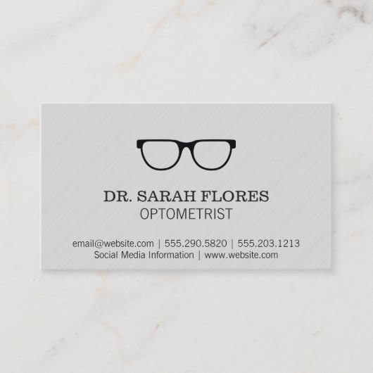 処方箋メガネのアイコン | Optometrist 名刺 (正面)