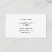 処方箋メガネをかけている女性 | 検眼医 名刺 (裏面)