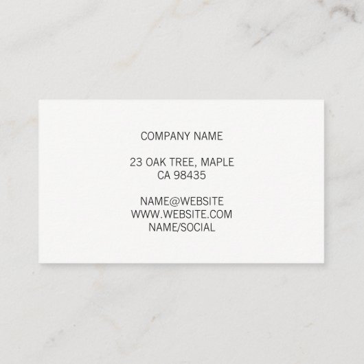 処方箋メガネをかけている女性 | 検眼医 名刺 (裏面)