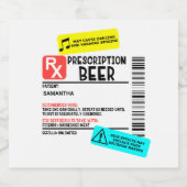 処方箋警告ビールラおもしろいベル ビールラベル (シングルラベル)