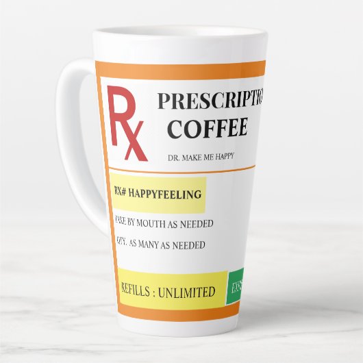 処方箋 カフェラテマグ (左アングル)