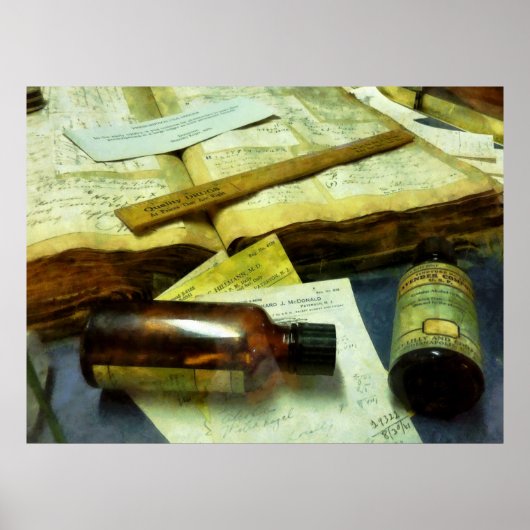 処方箋、医学ボトル ポスター (正面)