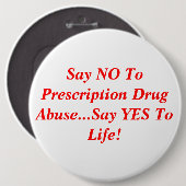処方薬の乱用を…賛成しますに…拒否して下さい 缶バッジ (正面&裏面)