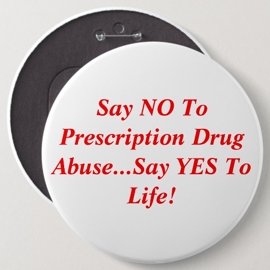 処方薬の乱用を…賛成しますに…拒否して下さい 缶バッジ (正面&裏面)