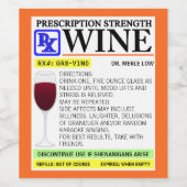 処方赤おもしろいワインラベル ワインラベル (シングルラベル)