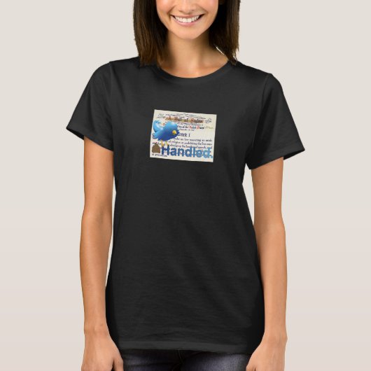 処理。ブルーバード。権利表第1条無料 Tシャツ (正面)