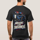 処罰のために作られた警察の介入車 Tシャツ (裏面)