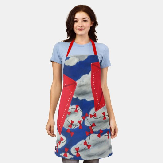 凧とクルーズ エプロン (着用した状態)