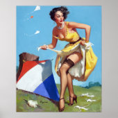 凧とピン留め ポスター (正面)