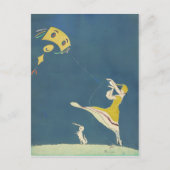 凧と犬の少女(1917) ポストカード (正面)