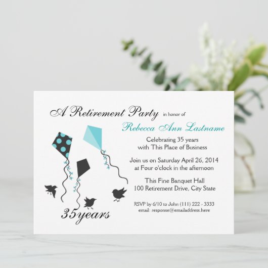 凧と鳥の引退 招待状 (スタンド正面)