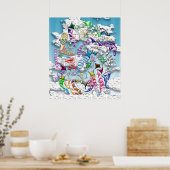 凧のバトルブルー ポスター (キッチン)