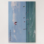 凧の搭乗レースパーソナライズされた、あなたの言葉 ジグソーパズル (縦)