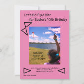 凧の誕生日パーティーの招待状を飛ぼそう 招待状 (正面)