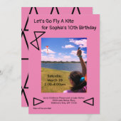 凧の誕生日パーティーの招待状を飛ぼそう 招待状 (正面/裏面)