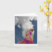 凧の飛行 カード (黄色い花)