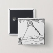 凧の飛行 缶バッジ (正面&裏面)