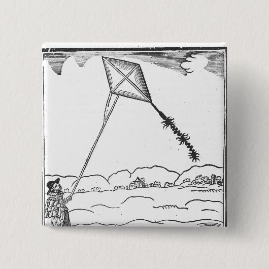 凧の飛行 缶バッジ (正面)