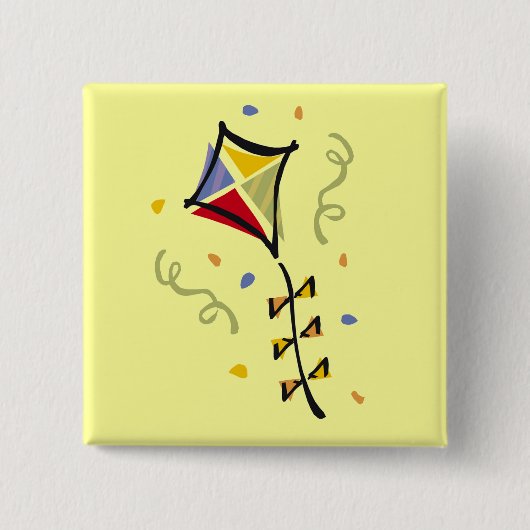 凧のTシャツおよびギフト 缶バッジ (正面)