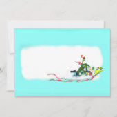 凧を作っている小妖精や小人 サンキューカード (正面)