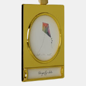 凧を揚げよう ゴールドプレートバナーオーナメント (右)