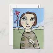 凧を飛ばす ポストカード (正面/裏面)