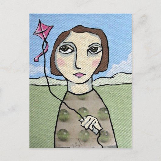 凧を飛ばす ポストカード (正面)